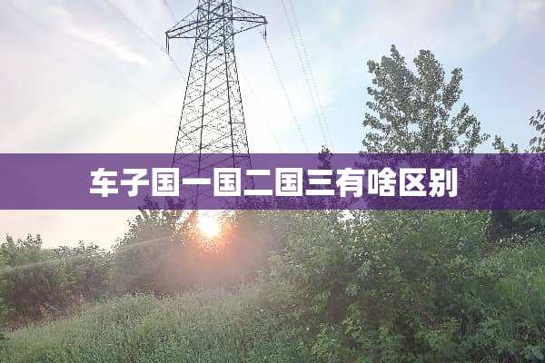 车子国一国二国三有啥区别