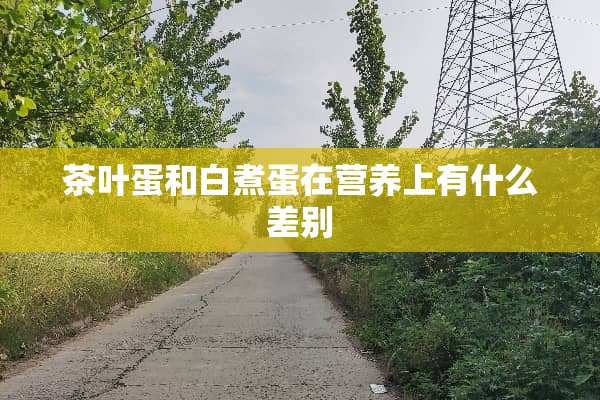 茶叶蛋和白煮蛋在营养上有什么差别