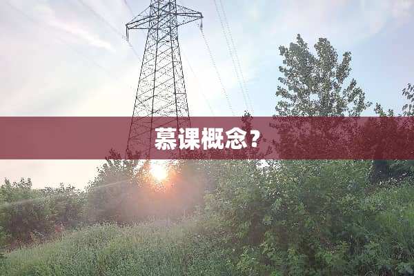 慕课概念？
