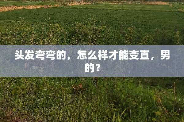 头发弯弯的，怎么样才能变直，男的？