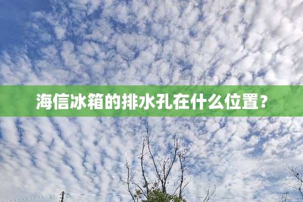 海信冰箱的排水孔在什么位置？