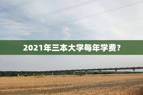 2021年三本大学每年学费？