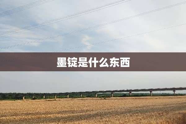 墨锭是什么东西