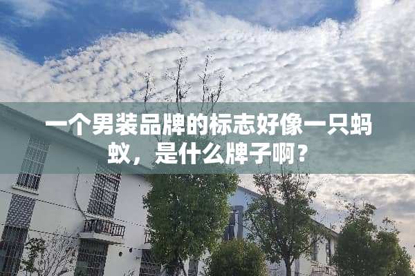 一个男装品牌的标志好像一只蚂蚁，是什么牌子啊？