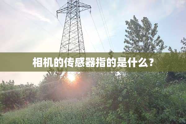 相机的传感器指的是什么？