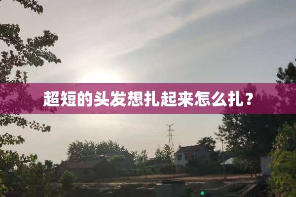 超短的头发想扎起来怎么扎？