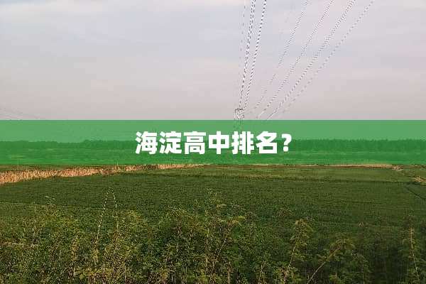 海淀高中排名？