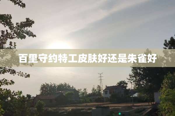 百里守约特工皮肤好还是朱雀好