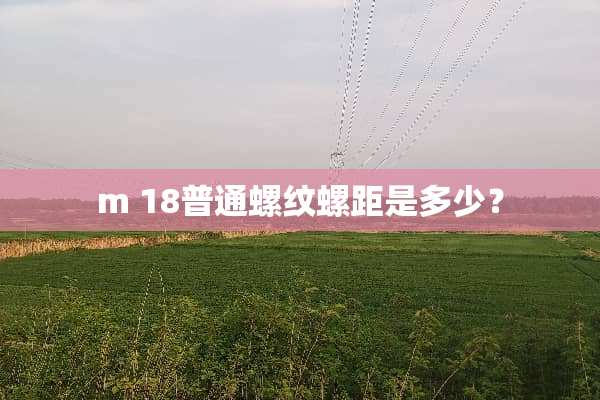 m 18普通螺纹螺距是多少？