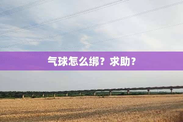 气球怎么绑？求助？