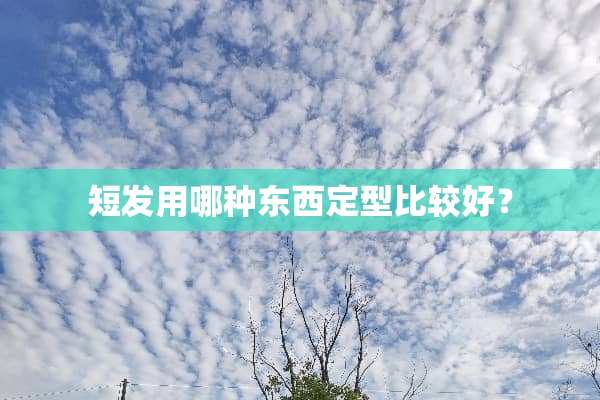 短发用哪种东西定型比较好？