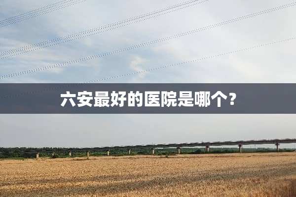 六安最好的医院是哪个？