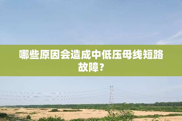 哪些原因会造成中低压母线短路故障？