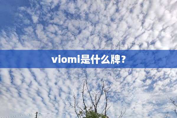 viomi是什么牌？