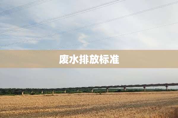 废水排放标准