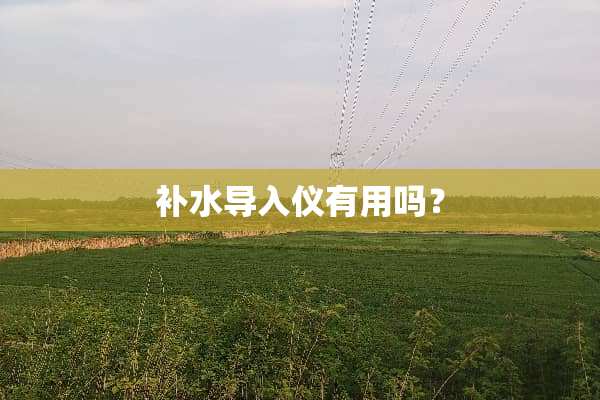 补水导入仪有用吗？