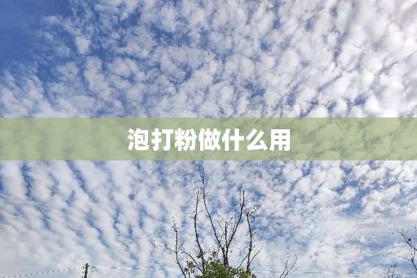 泡打粉做什么用