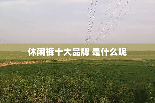 休闲裤十大品牌 是什么呢