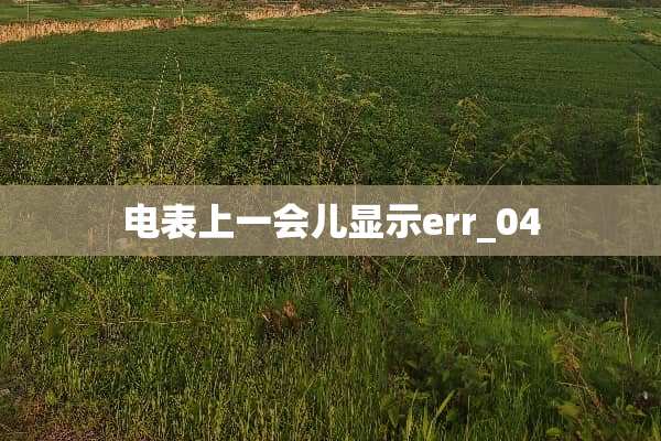 电表上一会儿显示err_04