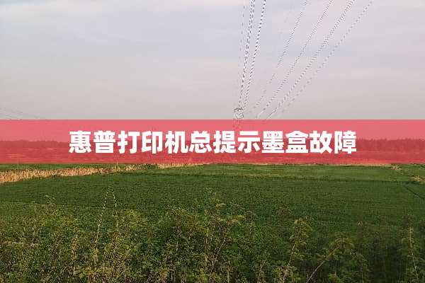 惠普打印机总提示墨盒故障