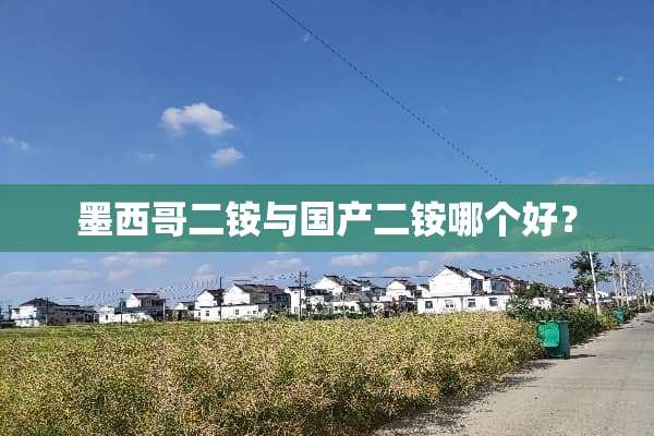 墨西哥二铵与国产二铵哪个好？