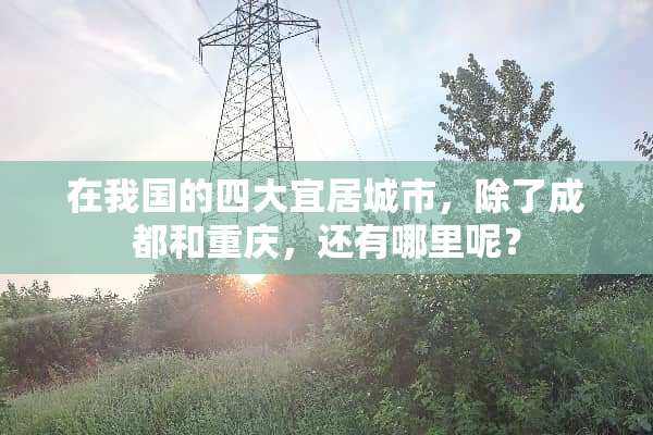 在我国的四大宜居城市，除了成都和重庆，还有哪里呢？