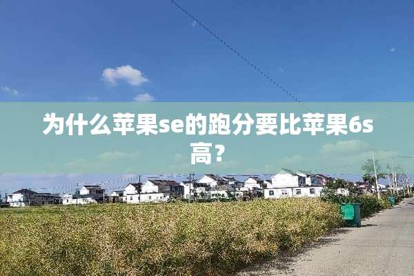 为什么苹果se的跑分要比苹果6s高？