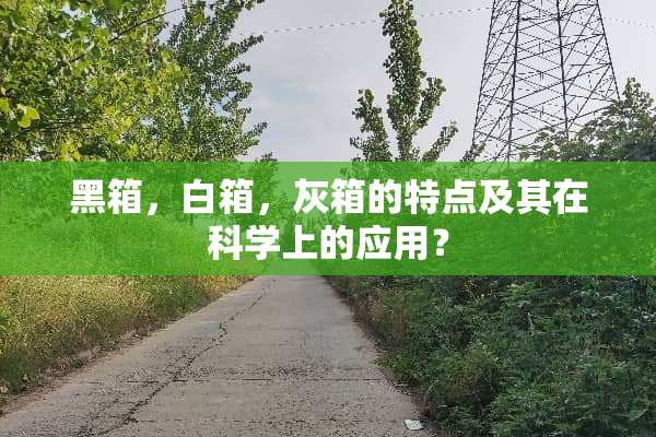 黑箱，白箱，灰箱的特点及其在科学上的应用？