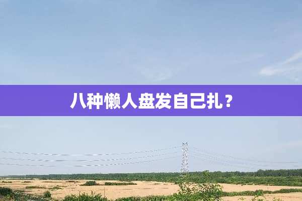 八种懒人盘发自己扎？