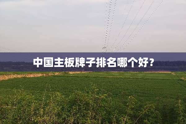 中国主板牌子排名哪个好？