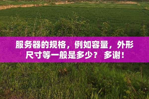 服务器的规格，例如容量，外形尺寸等一般是多少？ 多谢！