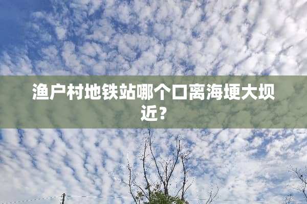 渔户村地铁站哪个口离海埂大坝近？
