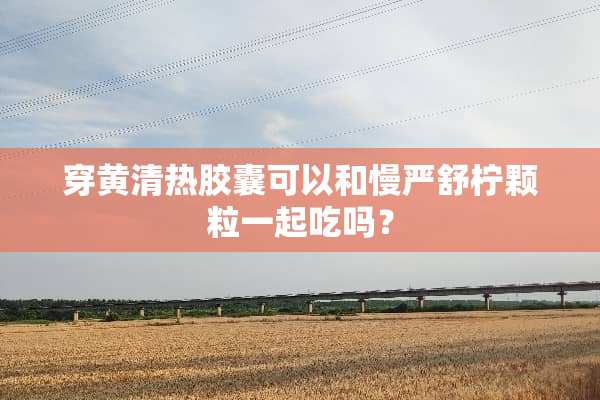 穿黄清热胶囊可以和慢严舒柠颗粒一起吃吗？