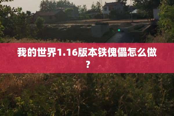 我的世界1.16版本铁傀儡怎么做？