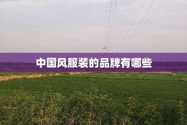 中国风服装的品牌有哪些
