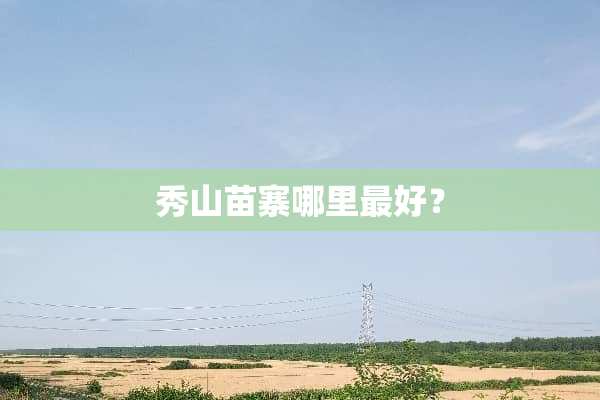 秀山苗寨哪里最好？