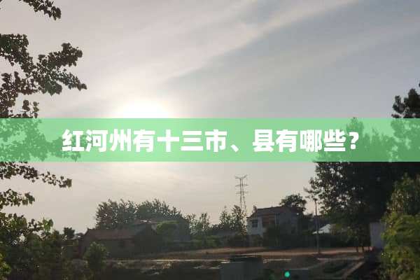 红河州有十三市、县有哪些？