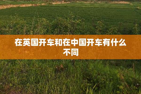 在英国开车和在中国开车有什么不同