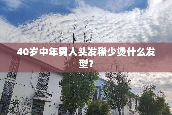 40岁中年男人头发稀少烫什么发型？