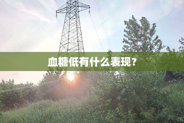 血糖低有什么表现？