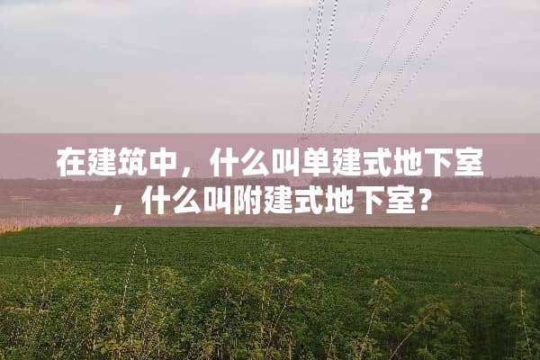 在建筑中，什么叫单建式**室，什么叫附建式**室？