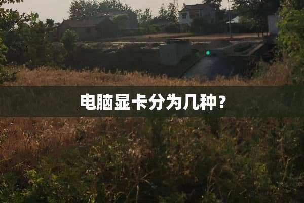 电脑显卡分为几种？