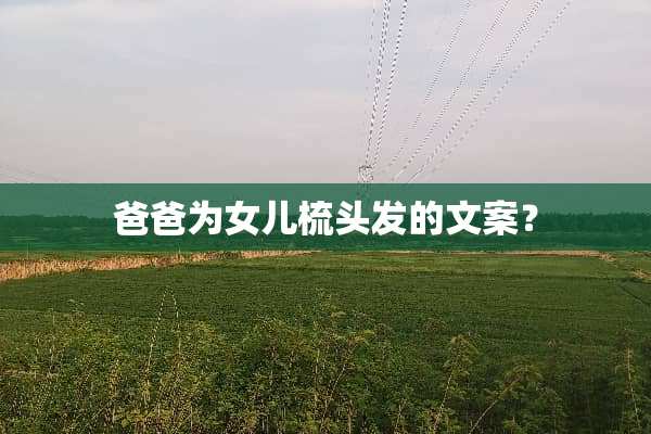 爸爸为女儿梳头发的文案？