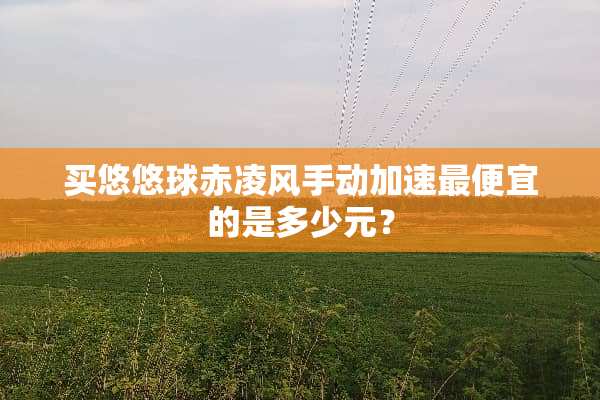 买悠悠球赤凌风手动加速最便宜的是多少元？