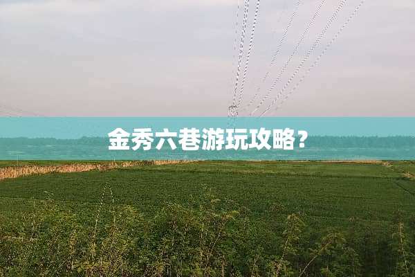 金秀六巷游玩攻略？