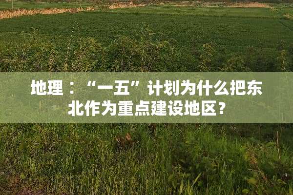 地理∶“一五”计划为什么把东北作为重点建设地区？