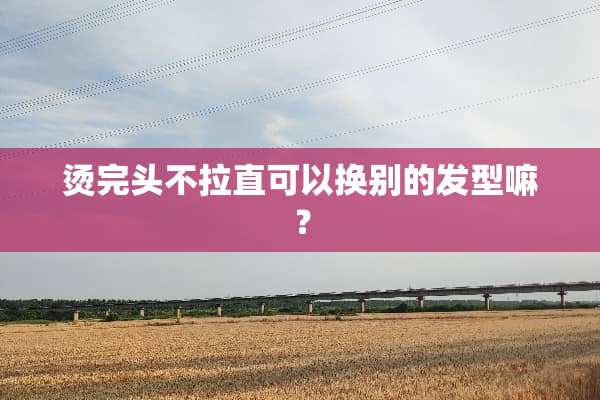 烫完头不拉直可以换别的发型嘛？