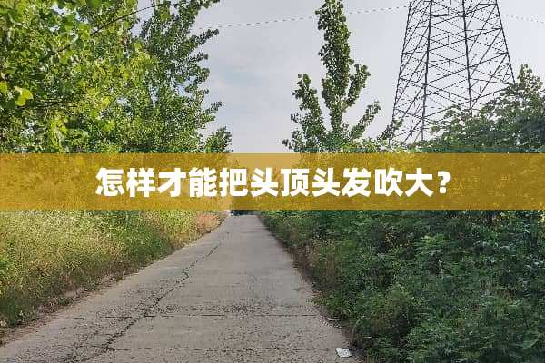 怎样才能把头顶头发吹大？