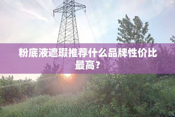 粉底液遮瑕推荐什么品牌性价比最高？