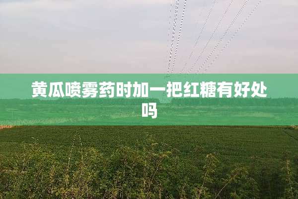 黄瓜喷雾药时加一把红糖有好处吗